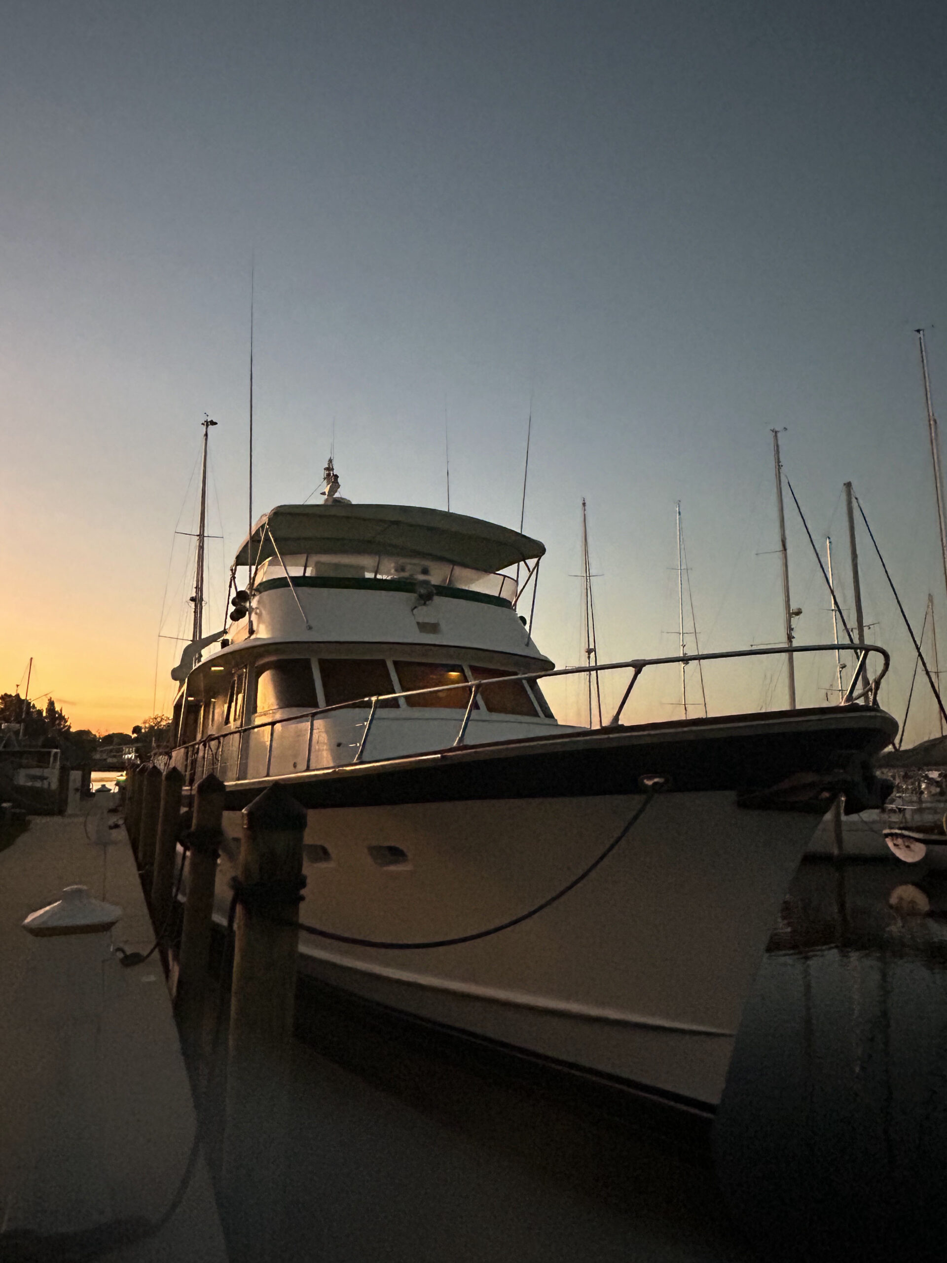 80' Burger Yacht Delivery ICW docking South Carolina